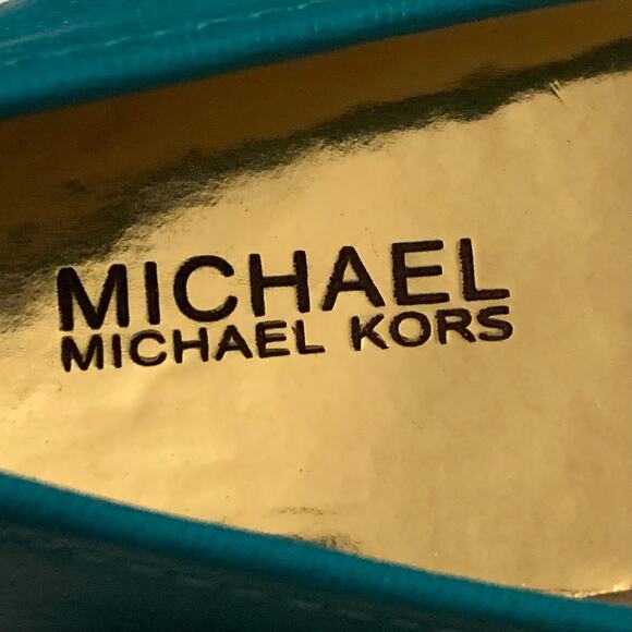 Michael Kors Womens Shoes Green Fulton Moccasins Flats 7 Leather Upper Slip On - Picture 14 of 15